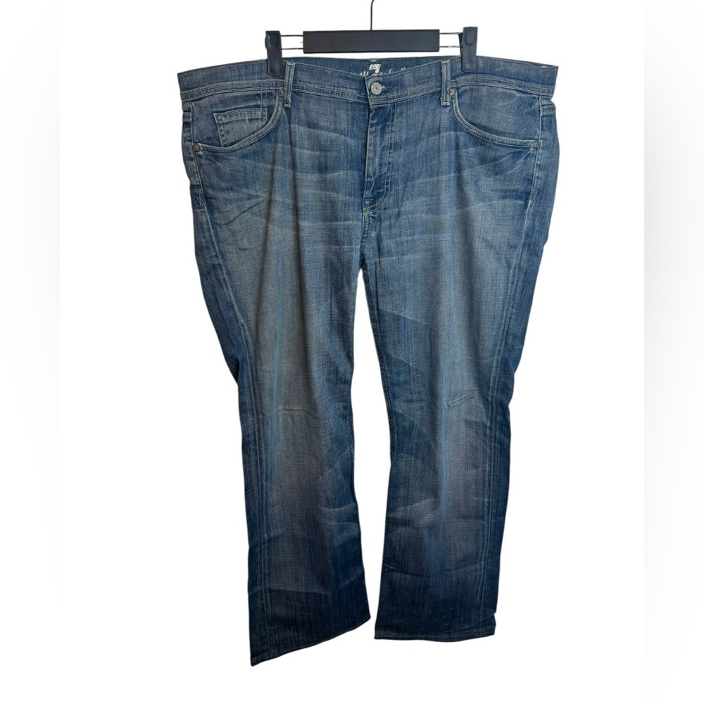 7 For All Mankind Men’s Straight Leg Medium Wash Jeans